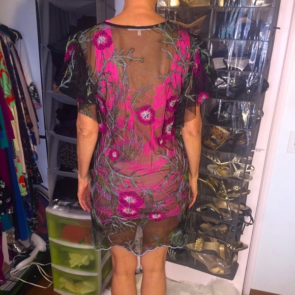 SHEER EMBROIDERED dress/cover up - Picture 6 of 9